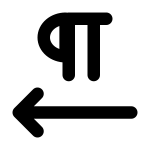 Right To Left Text Direction SVG Icon